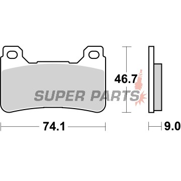 Накладки -BREMBO- 07HO50RC, Honda CBR 600RR / 600RR ABS, CBR 1000RR Fireblade