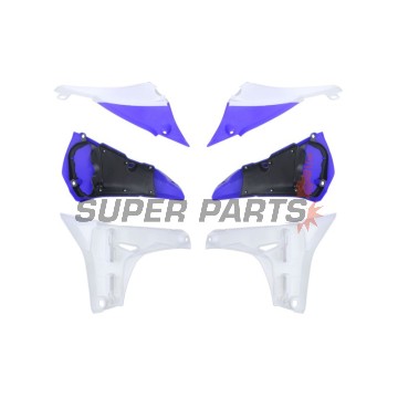 Предни странични пластмаси -POLISPORT- синьо/бяло, YAMAHA YZ 450 2010-2013