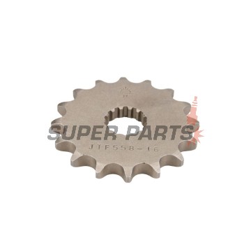 Преден пиньон -JT- JTF558,16, 16 зъба, Derbi GPR 125 2004-2008, Gilera SC 125 2006-2008, Kawasaki Z 125 2018-2020, Yamaha DT 125 1988-2006, DT 200 1988, TDR 125 1989-2002, TZR 125 1991-2000, TZR 80 1996, XVS 125 2000-2004