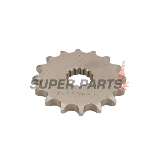 Преден пиньон -JT- JTF558,16, 16 зъба, Derbi GPR 125 2004-2008, Gilera SC 125 2006-2008, Kawasaki Z 125 2018-2020, Yamaha DT 125 1988-2006, DT 200 1988, TDR 125 1989-2002, TZR 125 1991-2000, TZR 80 1996, XVS 125 2000-2004