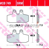 Накладки -TRW- MCB749SRM, синтеровани, Aprilia Atlantic 500 / 500 Sprint (2002-2005)
