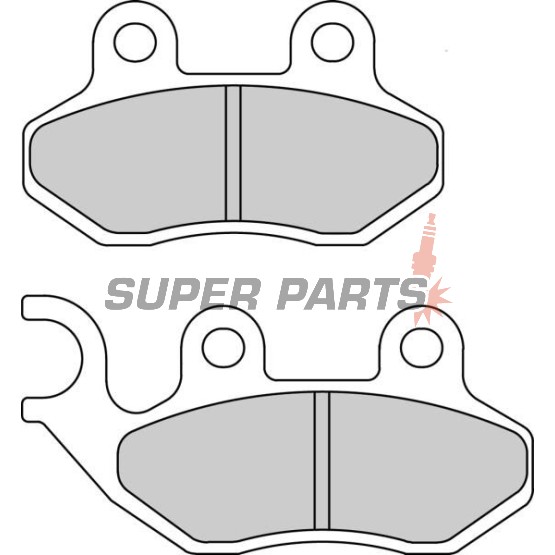 Накладки -FERODO- FDB2190EF, Cagiva Passing/Stella 50-125 1993-1997; Garelli Freeland/Joker/KRS 50-150 2002; Honda Dylan 125 2003-2005; Peugeot Tweet 50-150 2010; PGO T.Rex/PM-X/Charge 50-150 1999-2004; SYM Shark/Red Devil/Jungle 50-125 1997-2005