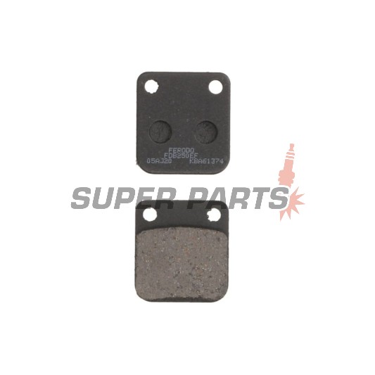 Накладки -FERODO- FDB250EF, Daelim Delfino/NS/Otello/S2/S-Five/History 50-250 1996-2010; Honda CG/CRF 125-150 2003-2016; Kawasaki Eliminator/KLX/KX/KVF/Prairie/Z 65-400 1997-2020; Suzuki DR 125/200 1985-2017; Yamaha YFM Big Bear 350 1999