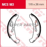 Накладки (челюст) -TRW- MCS983, 170x26mm, Piaggio / Vespa Cosa 125/150/200, Cosa 2, 200FL E-Start (1988-1996)