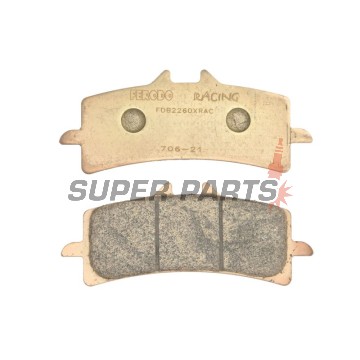Накладки -FERODO- FDB2260XRAC, Aprilia RSV4 1000, Ducati 848/1098/1198/1299, Hypermotard 1100, Monster 1200, Multistrada 1200/1260, Panigale 1199/1299, Streetfighter 1099, Husaberg FS 650, Husqvarna FS 450 / Nuda 900, Kawasaki H2 / ZX-10R / Z1000, KTM 450