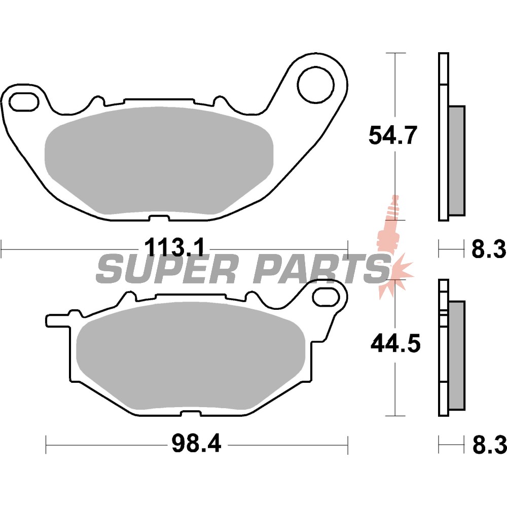 Накладки -BREMBO- 07YA52CC, Yamaha MT-03 660 (2006-2013), Yamaha MT-03 320/321 ABS (2015-2022)