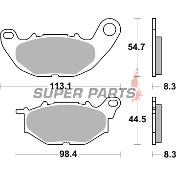 Накладки -BREMBO- 07YA52CC, Yamaha MT-03 660 (2006-2013), Yamaha MT-03 320/321 ABS (2015-2022)