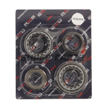 Лагери за предница комплект -RMS- Aprilia SR 125 2012-2015, Gilera Nexus 125 2008, 2010, Gilera Nexus 300 2008-2010, Piaggio X-Evo 125/250 2007-2016, Piaggio X-Evo 400 2007-2011, Piaggio X7 125 2008-2010