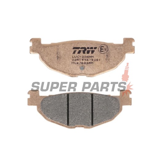 Накладки -TRW- MCB768SRM, синтеровани, Yamaha Tmax XP500/TMAX ABS (2004-2007), Yamaha Majesty YP400 (2005)