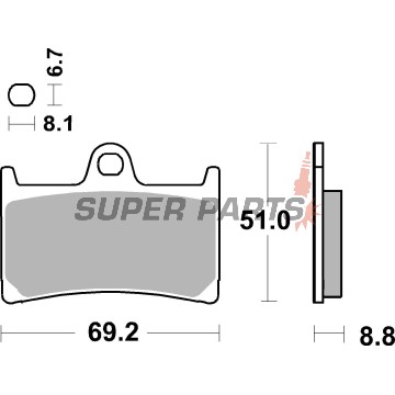 Накладки -BREMBO- 07YA23SA, Yamaha BT 1100 Bulldog, FJ-09 900, FJR 1300, FZ1 1000, FZ6 600, FZ8 800, FZR 400, FZS 600-1000, MT-01 1700, MT-07 700, MT-09 850, MT-10 1000, MXT 850, Niken 847GT, TDM 900, TZ 125, Tracer 700GT, XJR 1300, XP 530 T-Max, XSR 700-