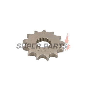 Преден пиньон -JT- JTF558,13, 13 зъба, Derbi GPR 125 2004-2008, Gilera SC 125 2006-2008, Kawasaki Z 125 2018-2020, Yamaha DT 125 1988-2006, DT 200 1988, TDR 125 1989-2002, TZR 125 1993-2000, TZR 80 1996, XVS 125 2000-2004