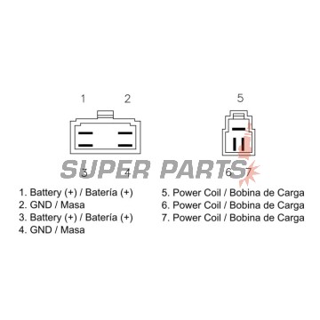 Реле за зареждане -DZE- реле-регулатор, 12V, 35A, YAMAHA XVZ 1200/1300 1983-1993