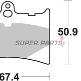 Накладки -BREMBO- 07GR56SR, Aprilia RS 125 / AF1 125, MZ Skorpion 660, Sachs Roadster 650/800, Sachs XTC 125, Yamaha TDR 125 & DT 80
