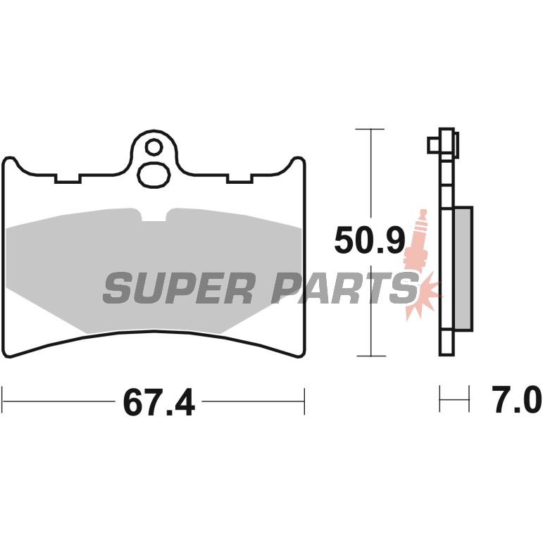 Накладки -BREMBO- 07GR56SR, Aprilia RS 125 / AF1 125, MZ Skorpion 660, Sachs Roadster 650/800, Sachs XTC 125, Yamaha TDR 125 & DT 80