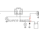 Реле за зареждане -DZE- реле-регулатор, 12V, 12A, KAWASAKI KLX; YAMAHA RT, SH, TT-R, YBR 50-450 1995-2020