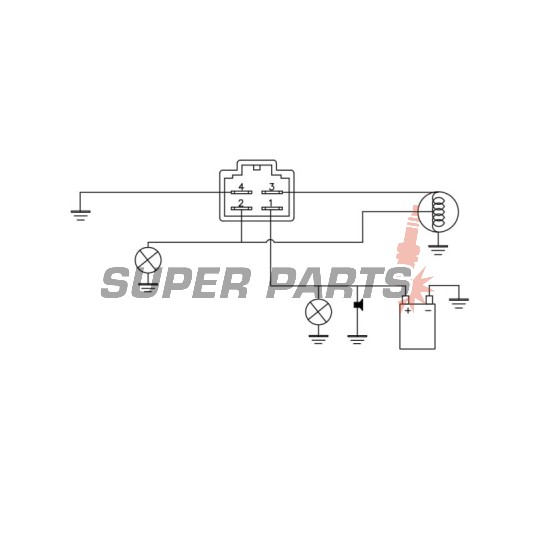 Реле за зареждане -DZE- реле-регулатор, 12V, 12A, KAWASAKI KLX; YAMAHA RT, SH, TT-R, YBR 50-450 1995-2020