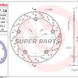 Спирачен диск -BREMBO- 68B407C8, BMW R 850-1150 (1991-2006)