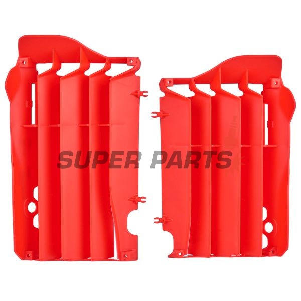 Протектори за радиатор -POLISPORT- червен, HONDA CRF 450 2013-2014