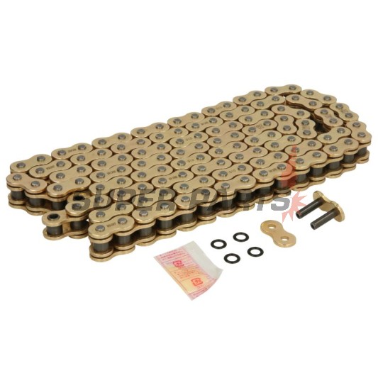 Верига -DID- 525ZVMX2G&G-124, размер 525, 124 звена, двойно усилена, златиста