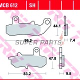 Накладки -TRW- MCB612, Suzuki DR/RGV - DR650/650R/650RS/650RSE/650RE/650SE, DR750/800 Big, RGV250 - 250-800cc, 1989-2017