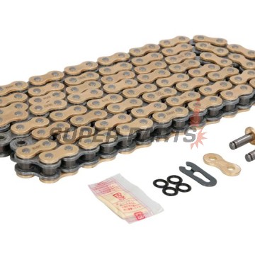 Верига -DID- 520VX3G&B-118FB, размер 520, 118 звена, усилена, злато/черна