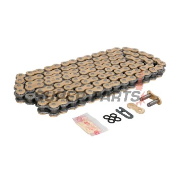 Верига -DID- 520VX3G&B-118FB, размер 520, 118 звена, усилена, злато/черна