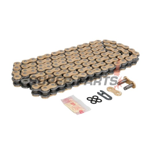 Верига -DID- 520VX3G&B-118FB, размер 520, 118 звена, усилена, злато/черна