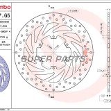 Спирачен диск -BREMBO- 68B407G5, Aprilia ETX350 / 600, Pegaso 125 / 600 / 650 / 650ie / Trail / Tuscany Tibet Raid; BMW F650ST / F650GS Dakar / F650CS Scarver / F700GS / F800GS, BMW G650GS / Sertao