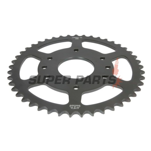 Заден пиньон -JT- JTR890,45ZBK, 45 зъба, черен цинк, стоманен, KTM Duke 125 2014-2019, Duke 200 2015-2018, Duke 390 2013-2019, RC 125 2014-2018, RC 200/390 2014-2019
