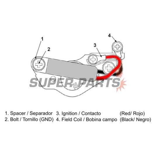 Реле за зареждане -DZE- реле-регулатор, 12V, KAWASAKI GPZ, ZG, ZL, ZR, ZRX, ZX, ZX-7R, ZX-7RR, ZX-9R; SUZUKI GSF, GSX, RF; TRIUMPH DAYTONA, LEGEND, SPEED TRIPLE, SPRINT, THUNDERBIRD; YAMAHA FJ 98-1200 1984-2013