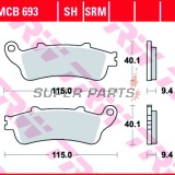 Накладки -TRW- MCB693, Aprilia ETV / RS / RSV / SL / Tuono + Benelli TnT / Tornado / TreK + Ducati 748-1198 / Monster / SS / ST2 + Honda FES / ST + Moto Guzzi Breva / Nevada / V7 + Rieju MRT / SMX / Tango (1997-2010)