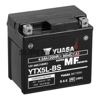 Акумулатор -YUASA- YTX5L-BS, 4Ah 12V