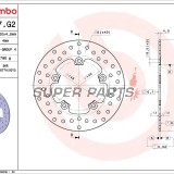Спирачен диск -BREMBO- 68B407G2, FB Mondial Piega / RZ / Starfighter 999-1000 (2004-2007)Yamaha XN / XQ (Teos / Maxster) 125-150 (2001-2004)