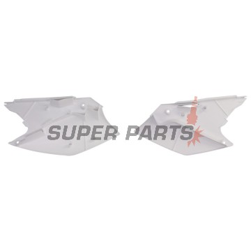 Задни странични пластмаси -POLISPORT- бели, KAWASAKI KX 250 2004-2005