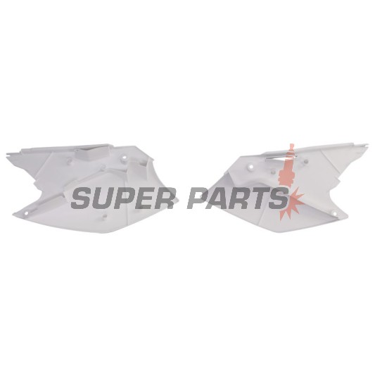 Задни странични пластмаси -POLISPORT- бели, KAWASAKI KX 250 2004-2005