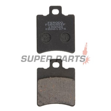 Накладки -FERODO- FDB680EF, Aprilia SR, Scarabeo, Leonardo, Rally; Benelli 491, Velvet, Adiva; Gilera NRG, Runner, Stalker; Honda SH, SFX, X8R; Malaguti F10, F12 Phantom, Ciak; Yamaha Aerox, Jog, Neos, BWS