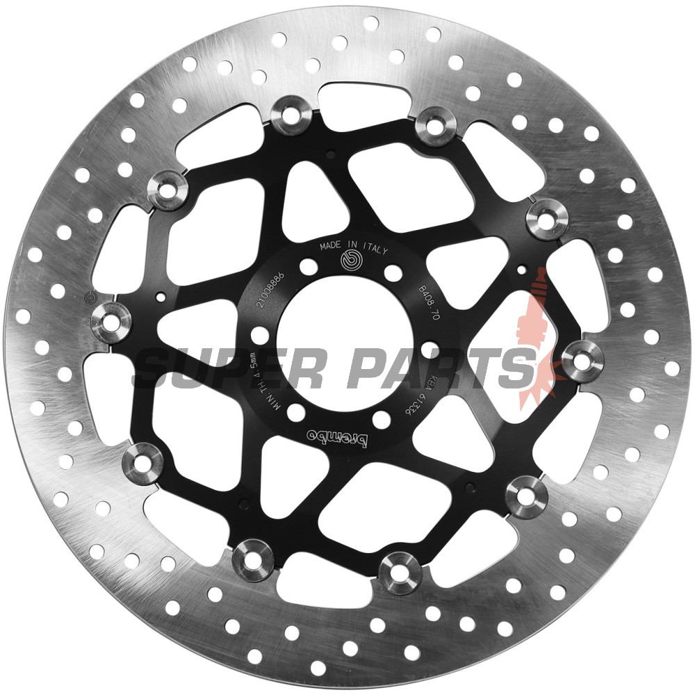 Спирачен диск -BREMBO- 78B40870, Aprilia Mana, RS, RSV, Shiver, Tuono / Benelli TnT, Tornado / Cagiva Mito / Ducati Monster, SS, ST, Sport / KTM Duke, RC8, Super Duke / Moto Guzzi V11 / Yamaha FZR, TDR, XJR (1987-2015)