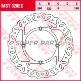 Спирачен диск -TRW- MST320EC, 260mm, Husqvarna CR/WR/WR-E 125-360 2T + SM/SMS 125 + TC/TE/TXC 250-630 4T (2000-2014)