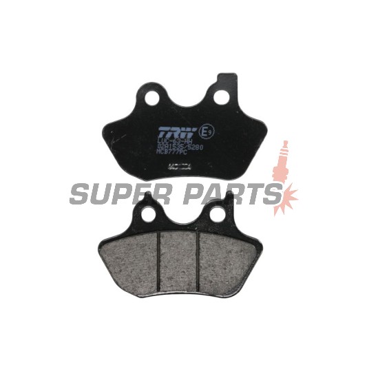 Накладки -TRW- MCB777PC, синтеровани, Harley Davidson FLHR Road King, FLHT Electra Glide, FLHX Street Glide, FLST Fat Boy/Softail, FLTR Road Glide, FXD Dyna, FXST Softail, VRSC V-Rod, XL/XLH Sportster - 883-1803cc, 1999-2013
