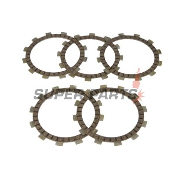 Съединител комплект (дискове) -TRW- MCC302-5, Hyosung GA/GF/GT/GV/RT/XRX 125 + Kawasaki KLX125 + Sachs X-Road/XTC 125 + Suzuki DR/DR-Z/GN/GZ/RG/RM/RV/TS/TSX/TU 50-125 (1973-2018)