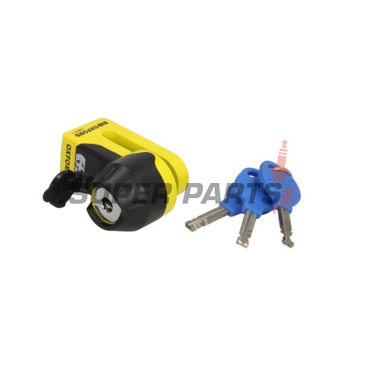 Заключващо устройство за мото диск -OXFORD- Mini T 5.5mm, жълт