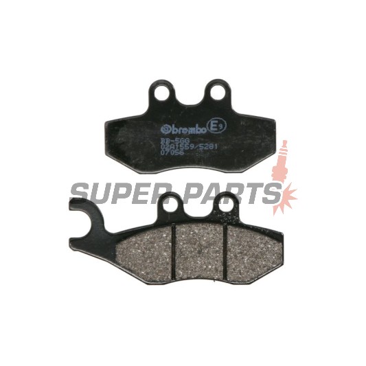 Накладки -BREMBO- 07056, Piaggio Vespa Beverly / GTS / GTV / X8 / X9 / X-Evo, Gilera Runner / Nexus, Aprilia SR / SRV / Sportcity, Peugeot Geopolis, Derbi Boulevard, Beta Alp / RR, Rieju RS-2 / SMX (1976-2016)